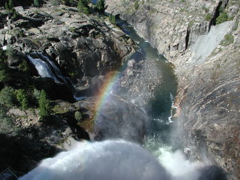 Scenic view of waterfall