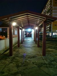 View of abandoned building at night