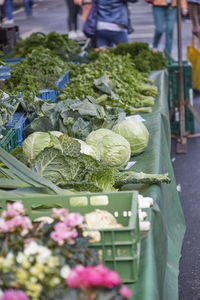 Close-up of vegetables for sale at market