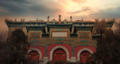 Low angle view of historical building against sky