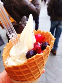 Close-up of ice cream