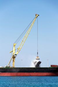 Cranes at harbor