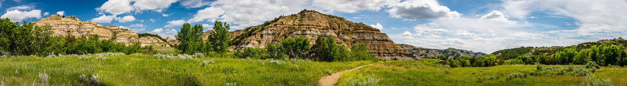 Panoramic view of landscape against sky