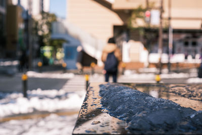 Snowed street in japan