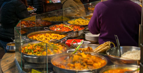 Food at market stall