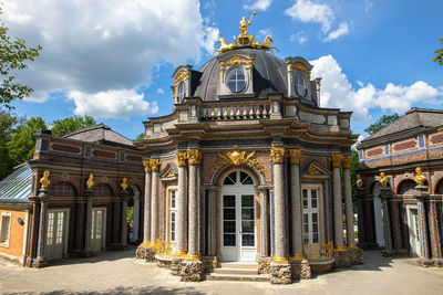 Low angle view of historic building against sky