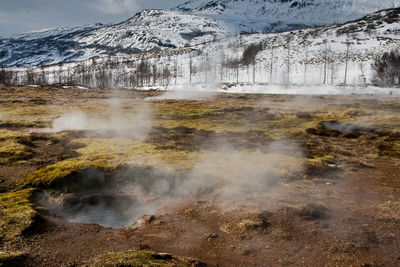 View of volcanic landscape