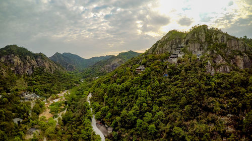 Drone picture of the changyu dongtian scenery spot.