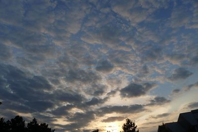 Low angle view of cloudy sky