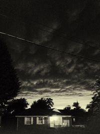 Low angle view of house against sky