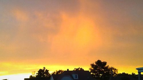 Low angle view of sky at sunset