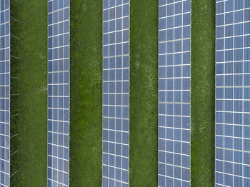 Germany, bavaria, aerial view of solar panels