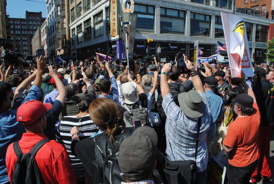 Crowd on town square