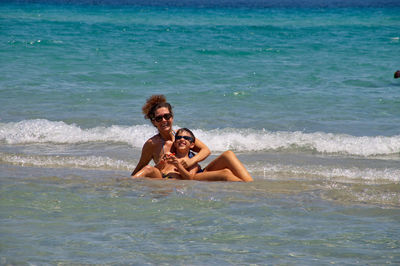 Young couple on beach