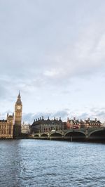 View of river with city in background