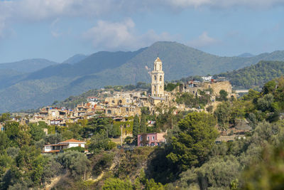 Impression of bussana vecchia, a former ghost town of the liguria region in italy