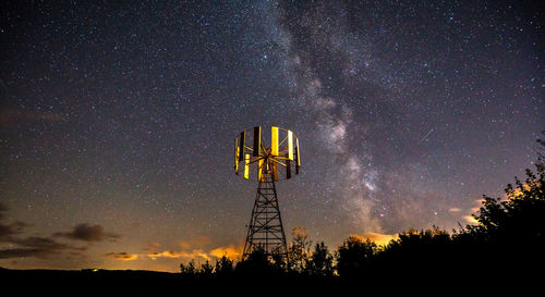 Low angle view of stars against sky at night