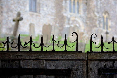 Close-up of text on wall