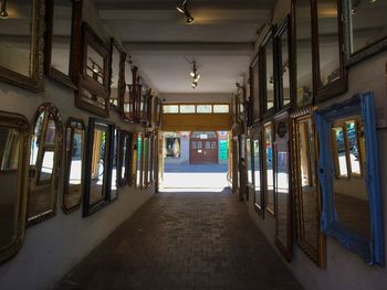 Empty corridor of building