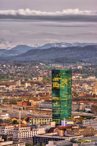 High angle view of cityscape