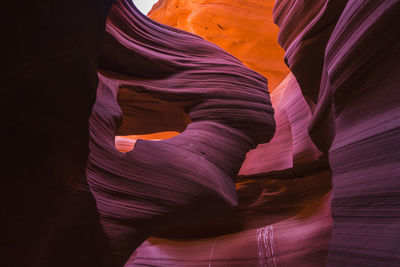 Low angle view of a rock formation