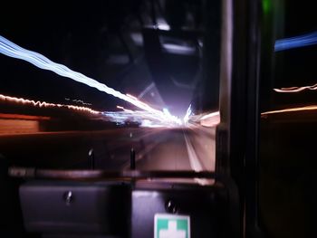 Close-up of illuminated lights
