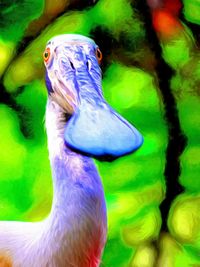 Close-up of duck in water