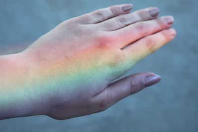 Close-up of human hand