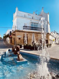 Fountain in water