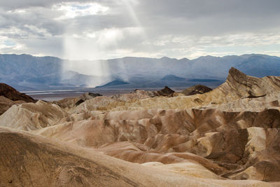 Panoramic view of desert against sky