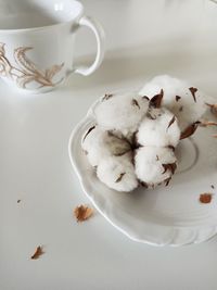 Close-up of coffee cup on table