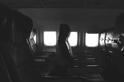 Interior of airplane