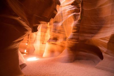 Rock formations in cave