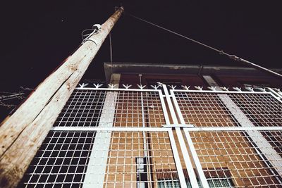 Low angle view of building against sky at night