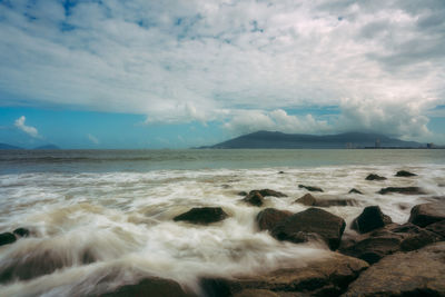 Scenic view of sea against sky