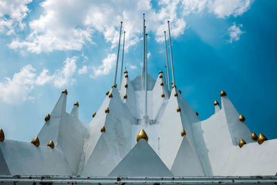 Low angle view of traditional building against sky