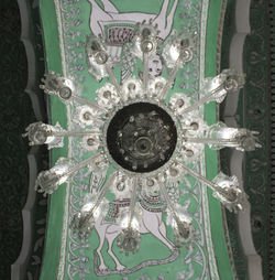 Close-up of ornate hanging at home