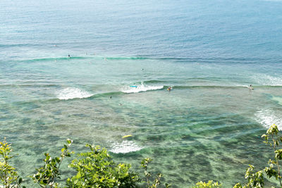 High angle view of beach