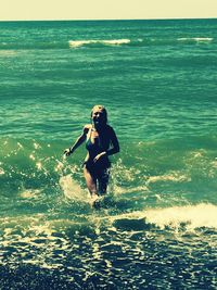 Tourists enjoying on beach