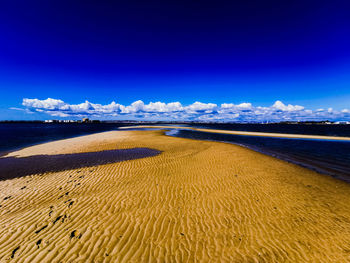 Blue sky with lake