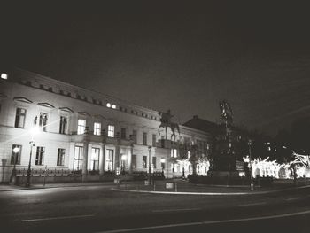 View of road at night