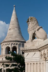 Low angle view of historical building against sky