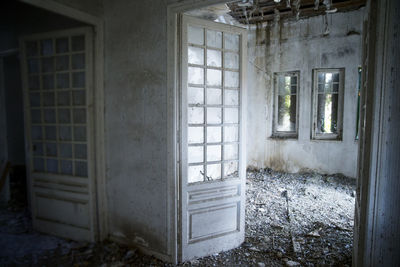 Interior of abandoned building