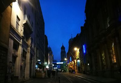 Illuminated city at night