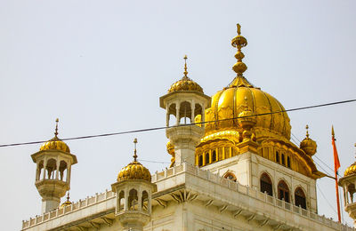 Low angle view of gurudwara against sky