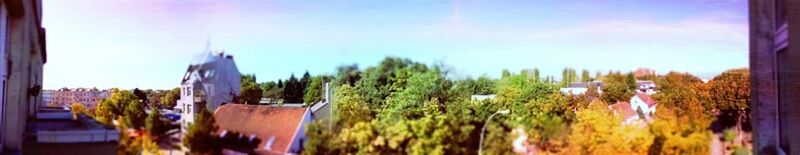 View of multi colored wall