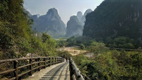 Road passing through mountains