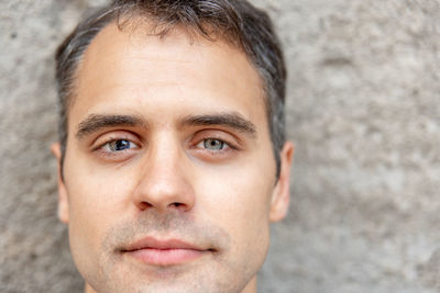 Close-up portrait of young man