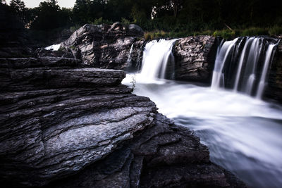 Stream flowing through rocks