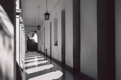 Shadow of columns on building